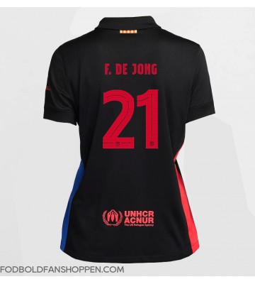 Barcelona Frenkie de Jong #21 Udebanetrøje Dame 2024-25 Kortærmet